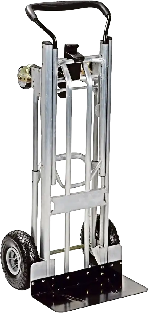 Convertible aluminum hand truck available as the upgraded dolly add-on